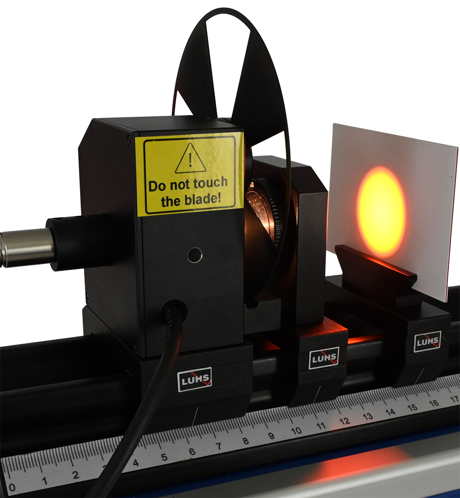 Display of a red laser TEM11 mode